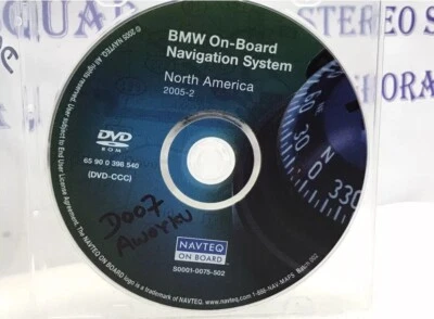 BMW 645CI 650ci 2006 navegación navegación DVD OEM 65900398540 S0001-0075-502 "D007" Foto 1 de 3
