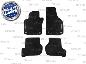 NEW LHD CAR FLOOR MATS FOR SEAT LEON 1P 05-12 VELOUR CARPET AUTO LINERS RUGS - Picture 1 of 8