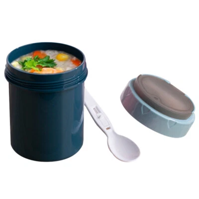 Breakfast Cups Portable Food Cup Soup Cup With Lid And Spoon - Image 1 of 4