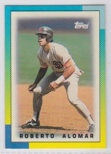 1990 Topps Major League Leaders Minis #77 Roberto Alomar San Diego Padres