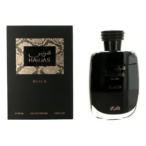 Hawas Black by Rasasi, 3.38 oz EDP Spray for Men - Picture 1 of 4
