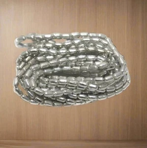 Cuentas de tubo redondas martilladas de metal de 50 Gm plateadas 5x3 mm - Imagen 1 de 8