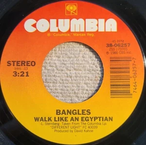 Bangles "Walk Like An Egyptian / Angels Don't Fall In Love" VG+ - Picture 1 of 3
