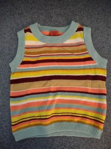 MISSONI for TARGET Multi Color Striped Crewneck Sweater Vest GIRLS Multi Size S - Picture 1 of 4