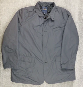 Brooks Brothers Chore Barn Jacket Quilted Lining Grey 3 Pocket 45% BEMBERG SZ XL - Picture 1 of 13
