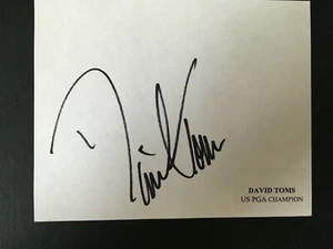 DAVID TOMS - AMERICAN GOLFING LEGEND - SIGNED ALBUM PAGE - Bild 1 von 1