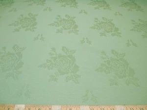 Discount Twill Tablecloth Fabric Jacquard All Over Rose Kiwi Green DR40 - Picture 1 of 1