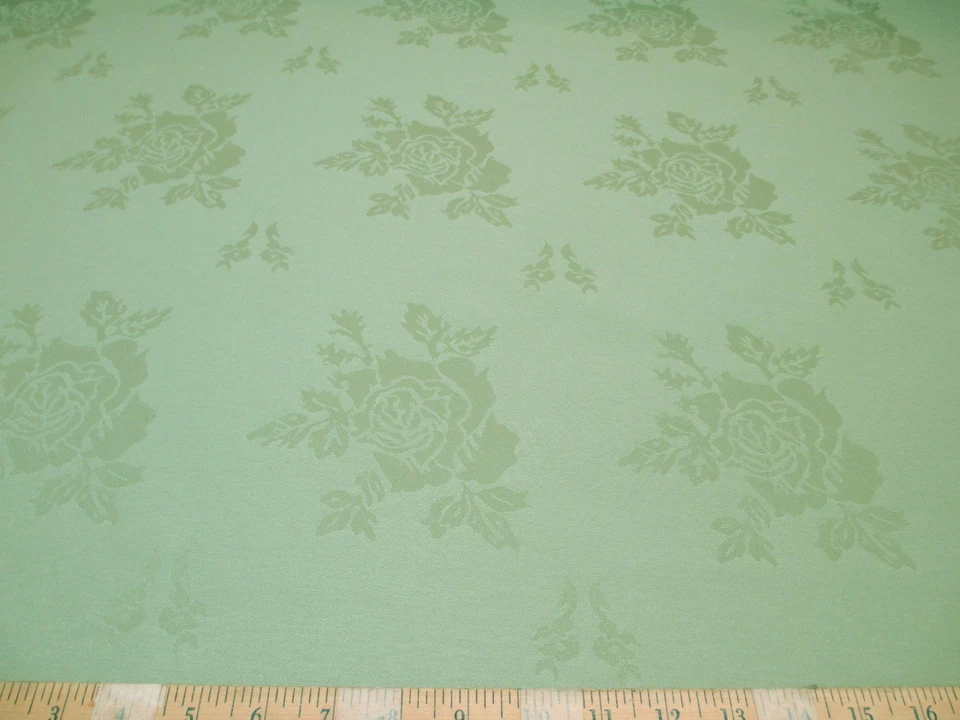 Descuento Mantel Sarga Tela Jacquard Todo Rosa Kiwi Verde DR40 Foto 1 de 1