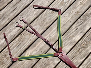 Pechera elástica de cuero marrón Devoucoux con accesorio para correr - talla 2/COB- NUEVA SIN ETIQUETAS - Imagen 1 de 10