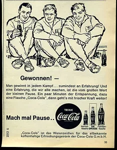 Coca Cola--gewonnen--Mach mal Pause --Werbung von 1964 - Bild 1 von 1