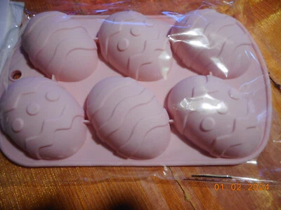 6er Osterei Silikonform Backform Ostern Eier Schokolade Kuchen Deko - Bild 1 von 4
