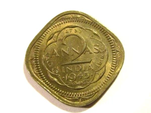 Moneda de 2 Annas India 1945 - Imagen 1 de 5