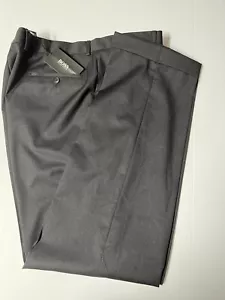 Hugo Boss Hombre 'DR HOOK' Gris Grande Regular Fit 100% lana virgen Pantalones de vestir 40R - Imagen 1 de 10
