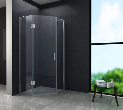 GLASDEALS Fünfeck-Duschkabine VERTEX Eckdusche Duschabtrennung 8 mm Glas Dusche