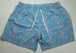 Chubbies Shorts Mens 3XL 5.5” Swim Trunks Blue Flamingos Lined Shorts Beach Pool - Picture 1 of 4