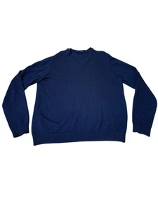 Saint James dunkelblau V-Ausschnitt Herren Pullover Sweater Made in France Gr. L Mängel - Bild 1 von 13