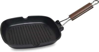 - Bistecchiera Antiaderente a 5 Strati 26X26 Cm in Alluminio Pressofuso, Resiste - Immagine 1 di 4