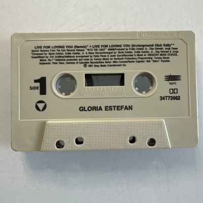 Gloria Estefan Live For Loving You Single (Cassette) Tape - Image 1 of 2