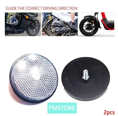 2 Pezzi  Catarifrangente riflettente rotondo 60mm per Moto Quad Bici Universale - Imagen 1 de 3