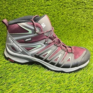 Salomon X Ultra Pioneer Mid CSWP Womens Size 9.5 Red Black Outdoor Hiking Boots - Picture 1 of 10