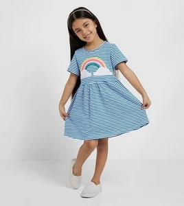Los Angeles Boutique Rainbow Twirl Casual Party School Dress Everyday Designer 7 - Picture 1 of 12
