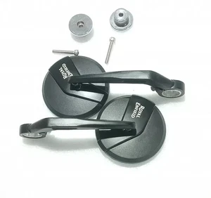 Bar End Mirror With Adaptor Mount Fits Royal Enfield Meteor, Interceptor, GT 650 - Picture 1 of 10