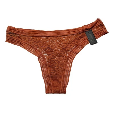 Tanga Frederick's of Hollywood Demi Leopardo Mancha Malla Bombay Marrón Talla 1X Foto 1 de 4