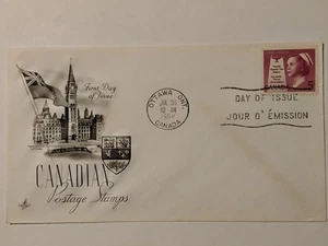 CANADA FDC 1958 NURSING/NATIONAL HEALTH SCOTT #380 - Picture 1 of 2