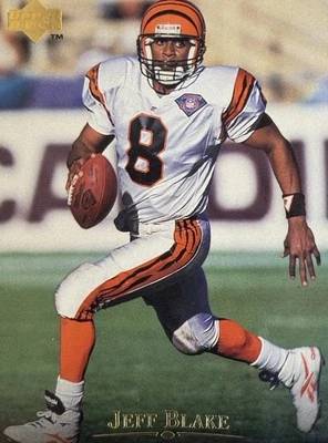 1995 Upper Deck #190 Jeff Blake RC Bengals Seminole HS East Carolina Pirates - Image 1 of 3