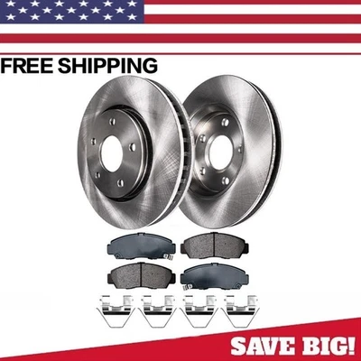 Front Disc Rotors Ceramic Brake Pads for 2003-2008 Acura CL TL TSX Honda Accord* - Image 1 of 4