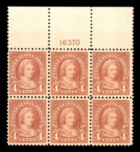 MOMEN: US STAMPS #556 MINT OG NH INTACT PLATE BLOCK OF 6 VF LOT #96108 - Picture 1 of 2