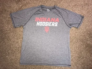 Indiana Hoosiers Mens ProEdge T-Shirt Size X-Large Gray Short Sleeve Crew Neck - Picture 1 of 4