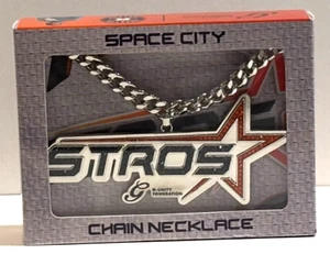 2025 Houston Astros SGA Space City Chain Necklace 4/11/25 NIB - Picture 1 of 3