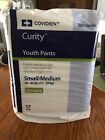 Curity Youth Pants Small/Medium 38-65 Lbs 17 Count Unisex Coviden 70073A White