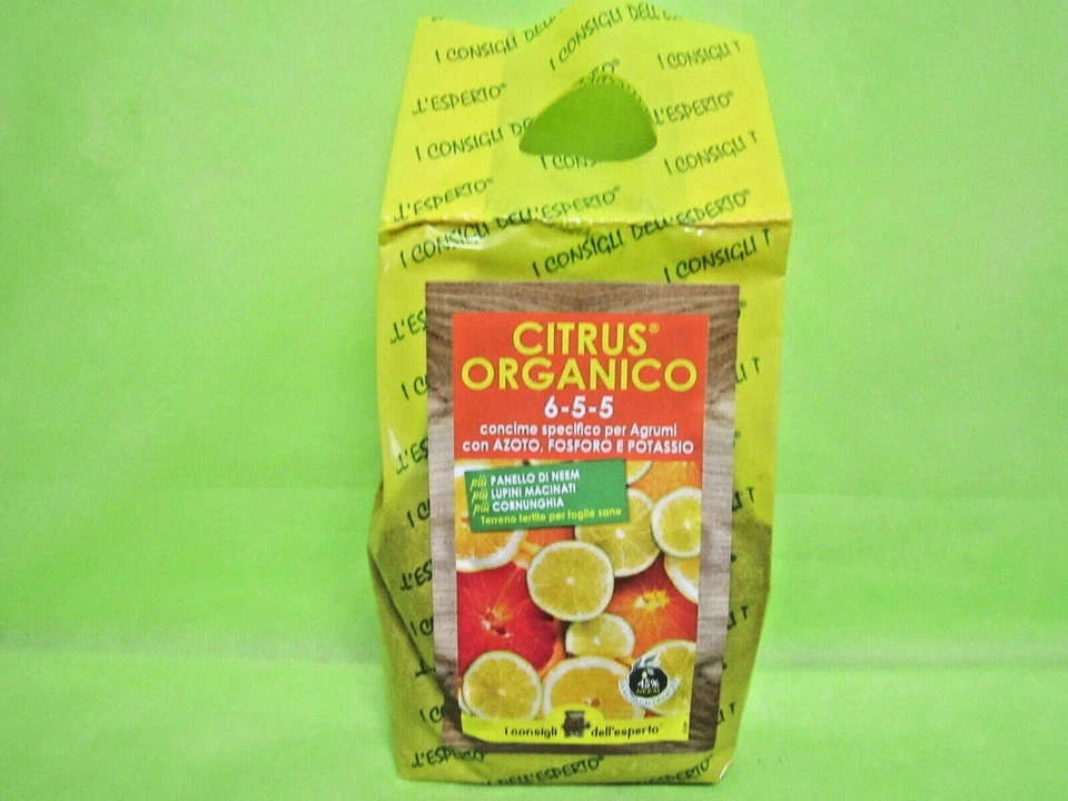 CONCIME ORGANICO SPECIFICO PER AGRUMI - 6-5-5  AZOTO,FOSFORO E POTASSIO KG.1,500 - Immagine 1 di 1