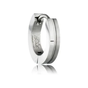 Save Brave Mens Earring SBE-INDIA-1 Stainless Steel Single Mens Hoop - Picture 1 of 5