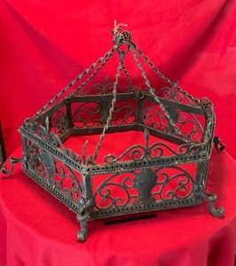 Antique Forged Iron Chandelier Casa Monica Hotel St Augustine Fl - Picture 1 of 12