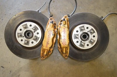 JDM SUBARU IMPREZA WRX FORESTER STI 5X100 FRONT DISK BRAKE BREMBO CALIPERS GDB - Image 1 of 4