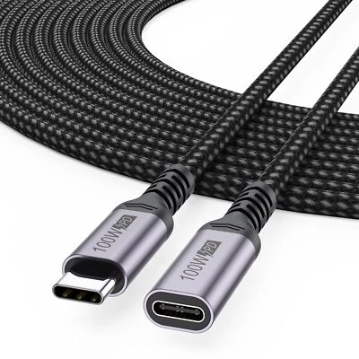 USB C Extension Cable 15ft USB Type C Extension Male to Female Braided Cord E... - Image 1 of 4