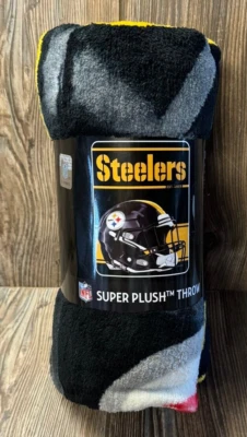 Nueva manta Pittsburgh Steelers súper suave súper felpa grande con logotipo Foto 1 de 3