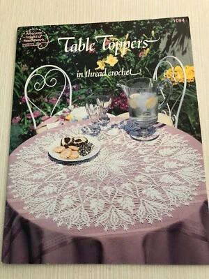 Table Toppers In Thread  Crochet - Home Decor  Patterns 1990 Book 1094 - Image 1 of 4