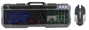 Rebeltec INTERCEPTOR GAMING Keyboard backlit Tastatur Maus QWERTY 2400 dpi - Bild 1 von 4