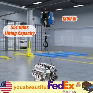 Elevador eléctrico portátil 110v cabrestante motor grúa elevador con control remoto 1300w - Imagen 1 de 13
