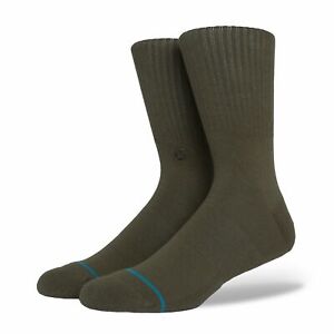 Stance mens Icon Solid Color Cotton Crew Socks