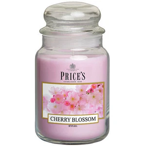 Price's Candles Large Glass Jar Cherry Blossom 150 Hours Burn Time Prices Candle - Picture 1 of 1