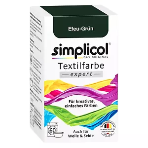 SIMPLICOL Textilfarbe EXPERT EFEU GRÜN 150g Farbe auch für Wolle & Seide - Bild 1 von 2