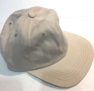 Baseball Style Cap by Quality Yupoong  Hats Beige Adjustable Size Brand New! - Image 1 of 4