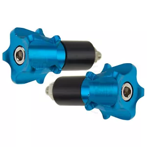 Barra de mango azul extremo golpeador CNC hueco 7/8" barras 6 mm tapa deslizante peso - Imagen 1 de 2