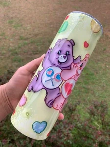 Care Bears Tumbler 20oz Cup Mug Hot Cold Drinks w/ Lid Straw Stainless - Picture 1 of 2