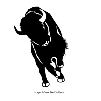 ORACAL 651 Bison Ox Charging 6 Prairie Run White or Black Decal 6Yrs Outdoor Vinyl Sticker